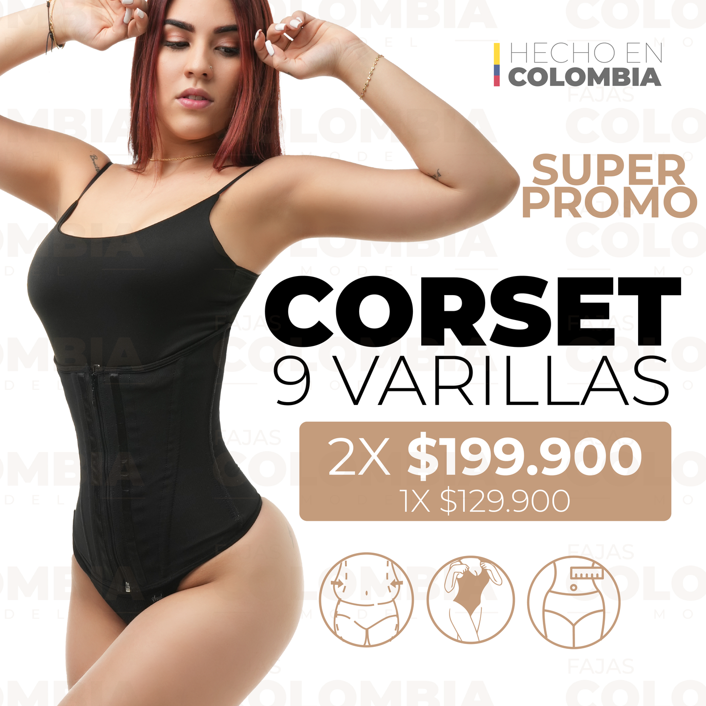 Corset 9 Varillas Reloj de Arena
